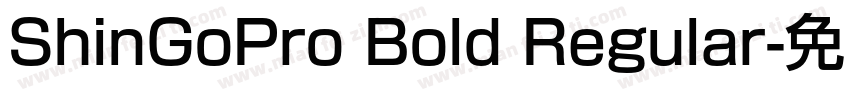 ShinGoPro Bold Regular字体转换